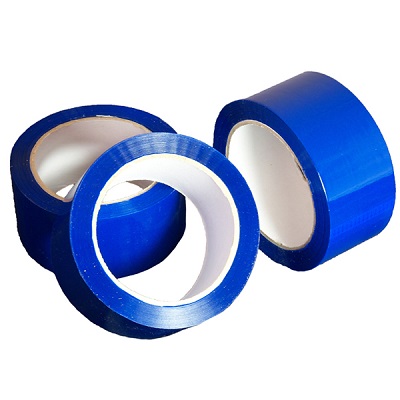 12 Rolls of Blue Coloured Low Noise Packing Tape 50mm x 66M